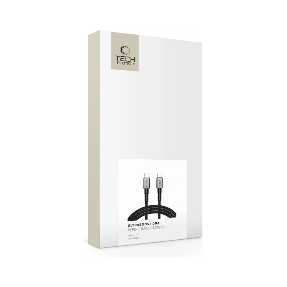 Kabel Tech-Protect Ultraboost DNA USB-C / USB-C Cable PD60W/3A 200cm Iron Grey