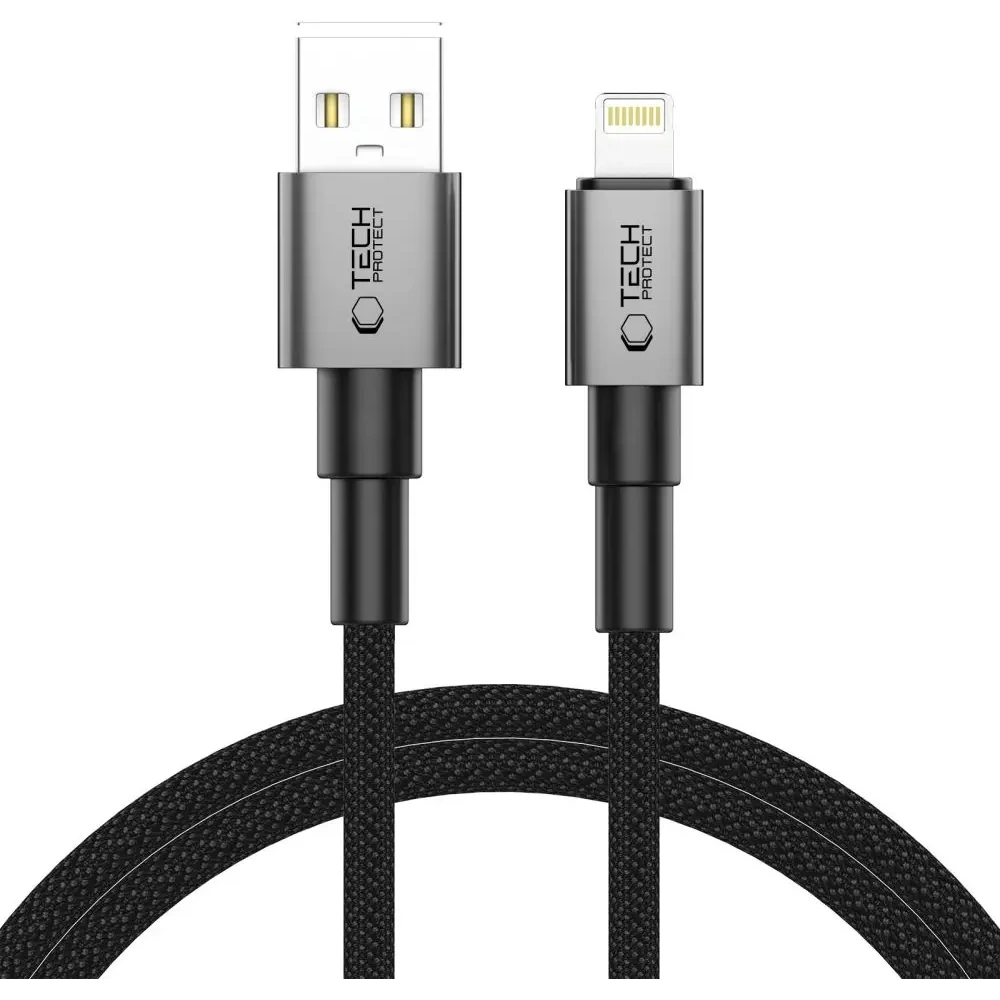 Kabel Tech-Protect Ultraboost DNA USB-A / Lightning Cable 15W/2.4A 100cm Iron Grey