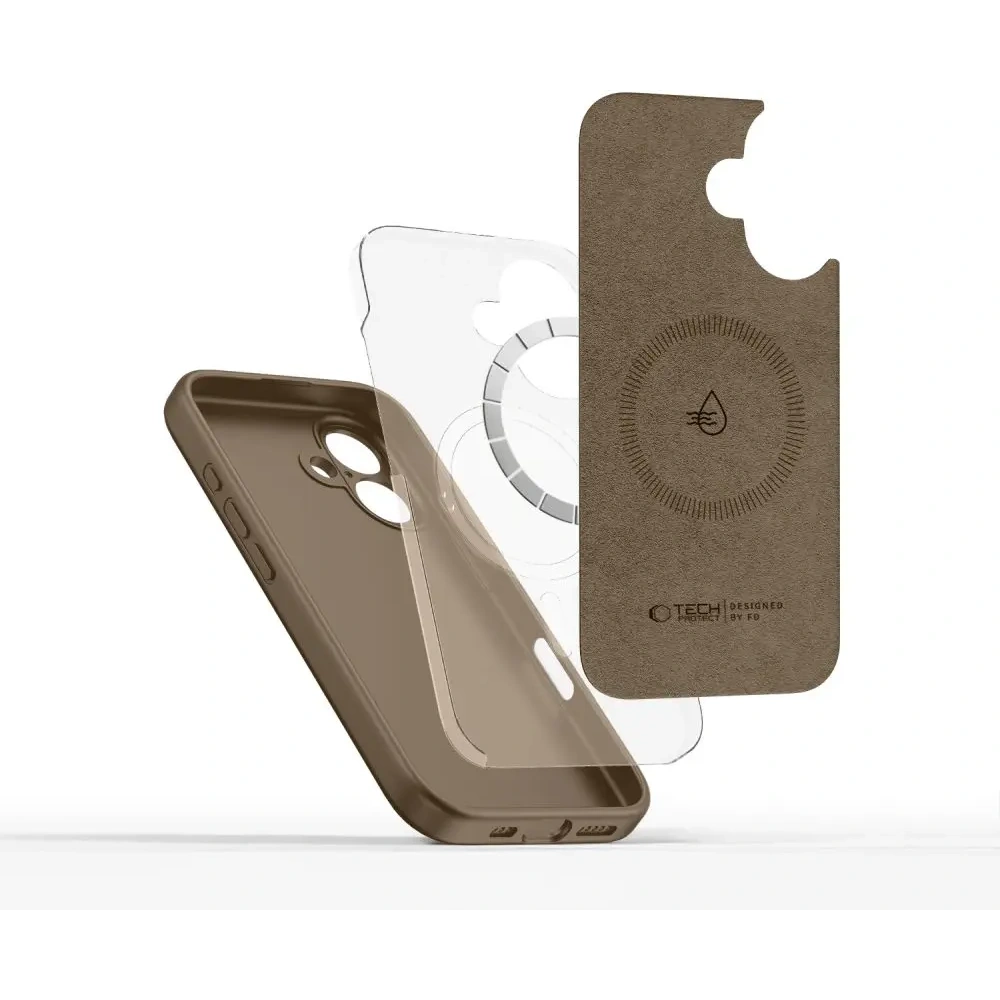 Etui Tech-Protect Liquid Silicone MagSafe Apple iPhone 16 Chocolate Brown