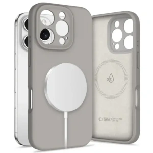 Buy Tech-Protect Liquid Silicone MagSafe Apple iPhone 16 Pro Max Stone Grey - THP3713 - {ean13} - Home Screen Store Europe
