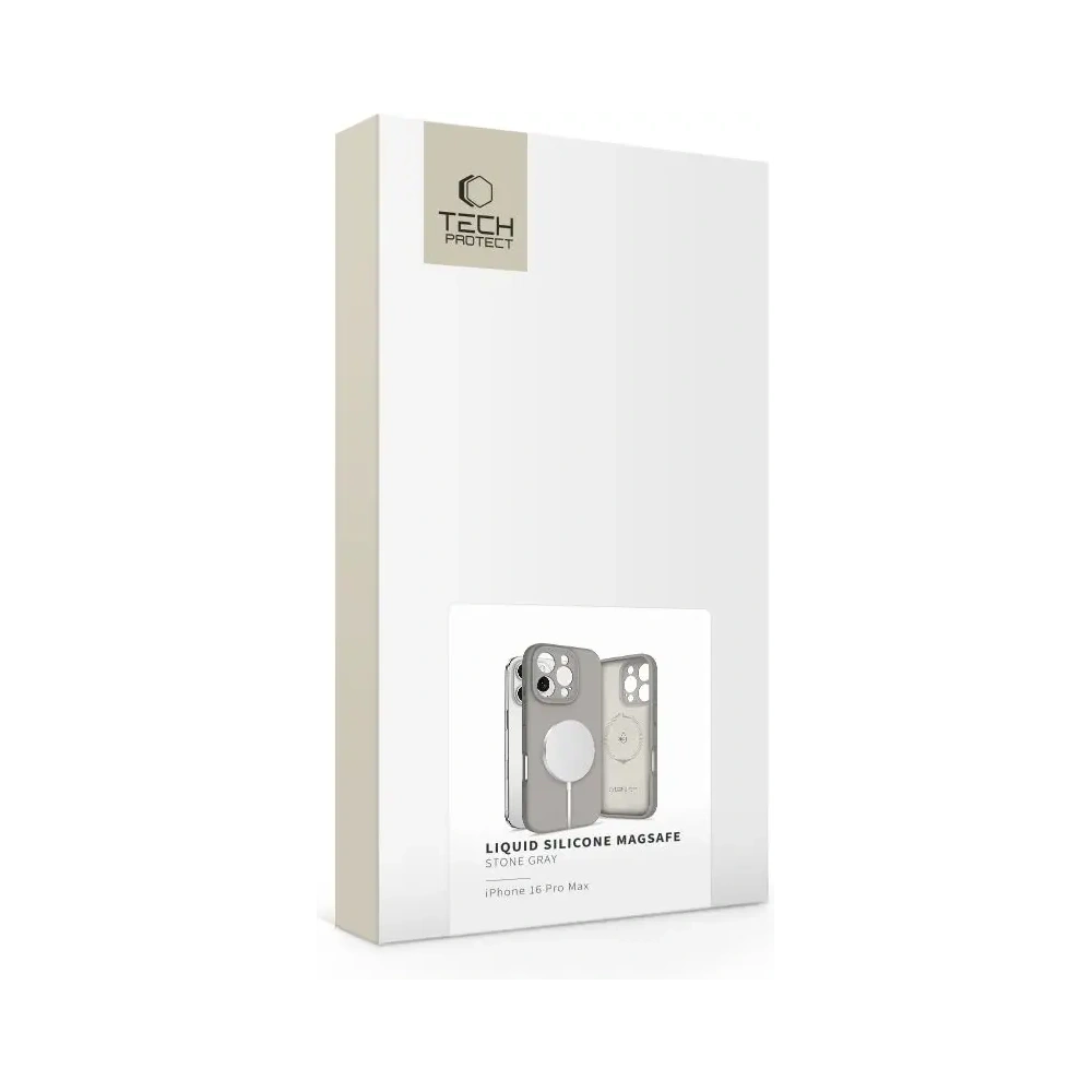 Etui Tech-Protect Liquid Silicone MagSafe Apple iPhone 16 Pro Max Stone Grey