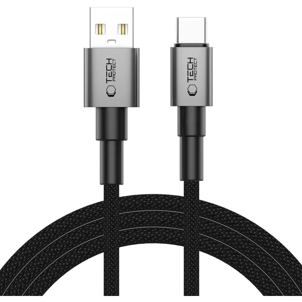 Kabel Tech-Protect Ultraboost DNA USB-A / USB-C Cable 15W/3A 200cm Iron Grey