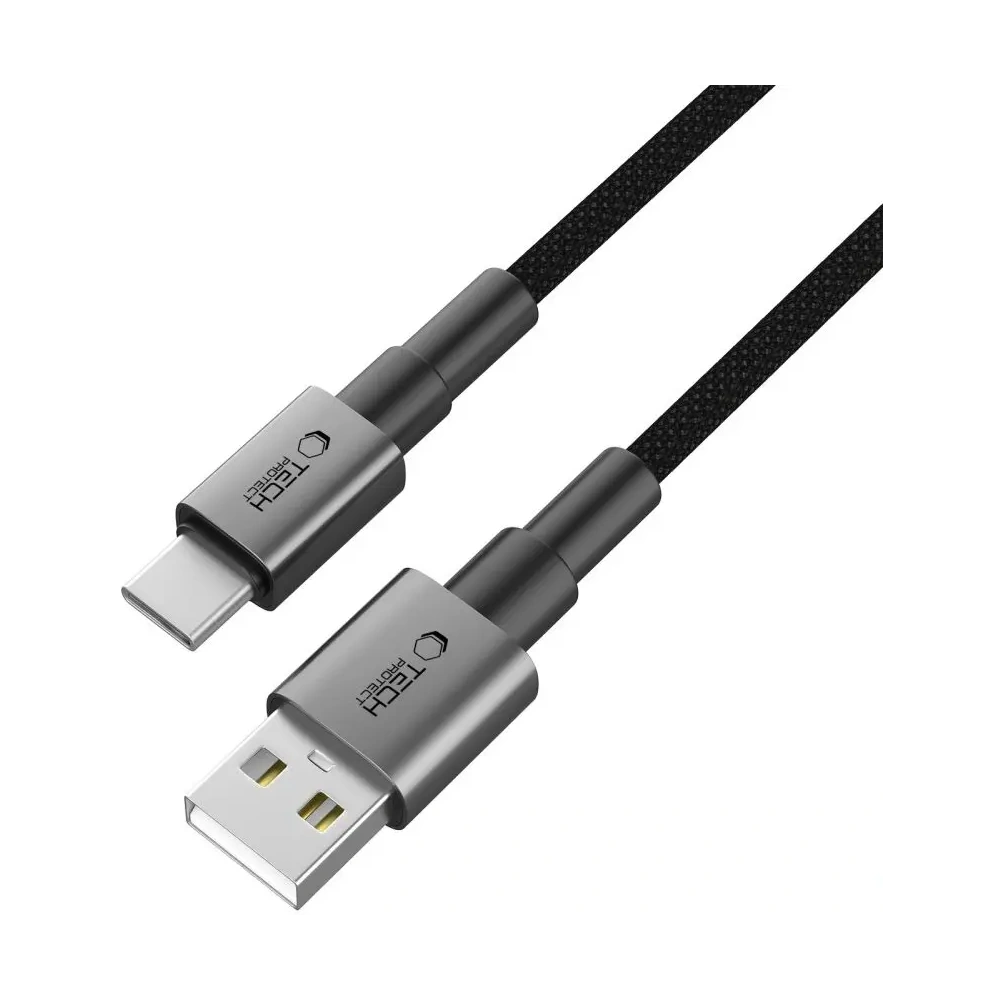 Kabel Tech-Protect Ultraboost DNA USB-A / USB-C Cable 15W/3A 200cm Iron Grey