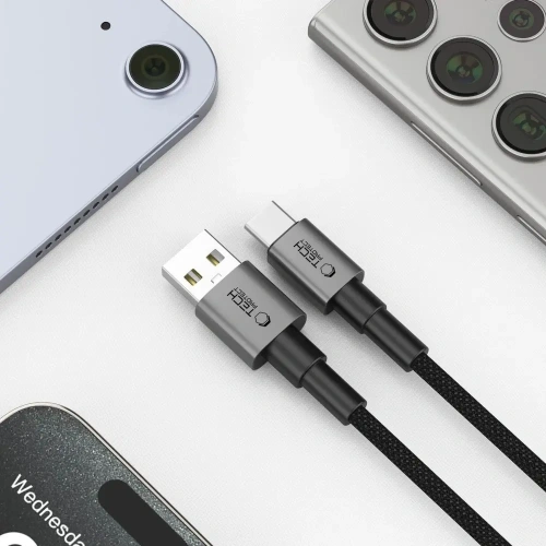 Kup Tech-Protect Cablu Ultraboost DNA USB-A / USB-C 15W/3A 200cm Gri Fier - THP3715 - {ean13} - Sklep Home Screen