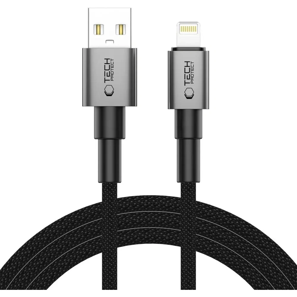Kabel Tech-Protect Ultraboost DNA USB-A / Lightning Cable 15W/2.4A 200cm Iron Grey