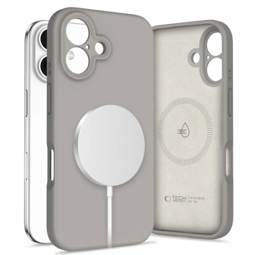 Buy Tech-Protect Liquid Silicone MagSafe Apple iPhone 16 Stone Grey - THP3720 - {ean13} - Home Screen Store Europe