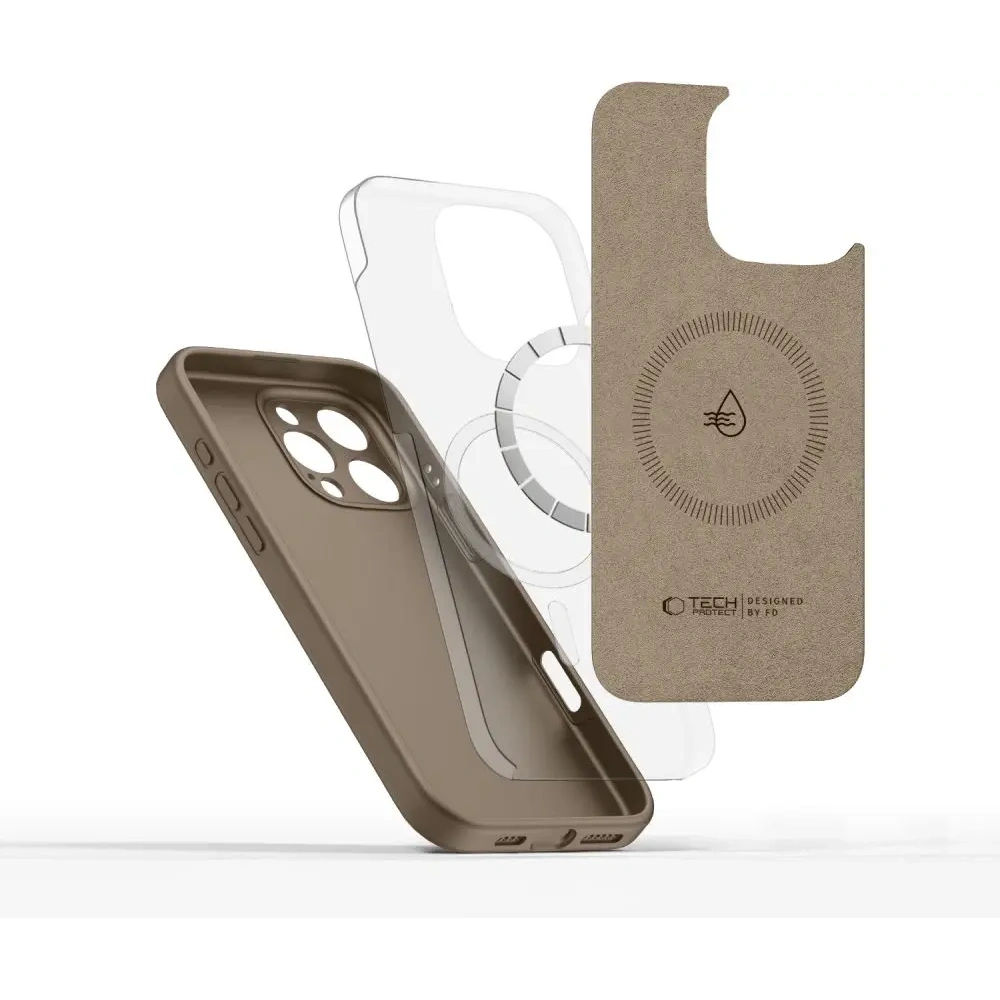 Etui Tech-Protect Liquid Silicone MagSafe Apple iPhone 16 Pro Chocolate Brown