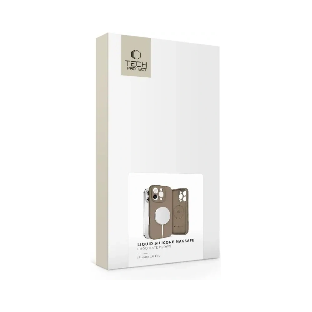 Etui Tech-Protect Liquid Silicone MagSafe Apple iPhone 16 Pro Chocolate Brown