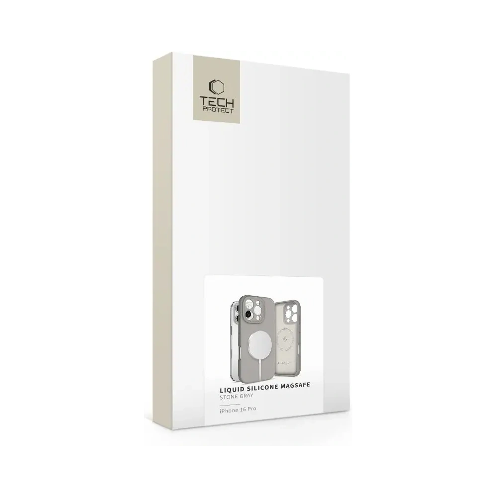 Etui Tech-Protect Liquid Silicone MagSafe Apple iPhone 16 Pro Stone Grey