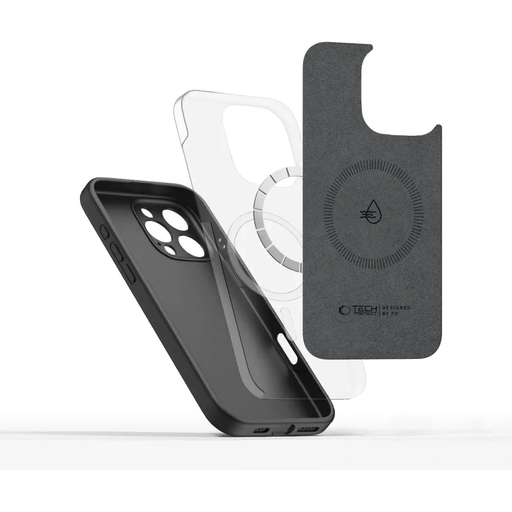 Etui Tech-Protect Liquid Silicone MagSafe Apple iPhone 16 Pro Black