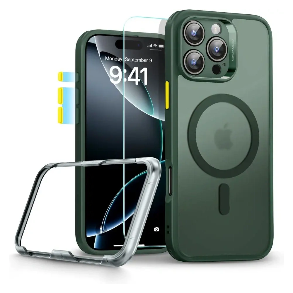 Etui + szkło  ESR Classic Pro Set Halolock MagSafe Apple iPhone 16 Pro Frosted Green