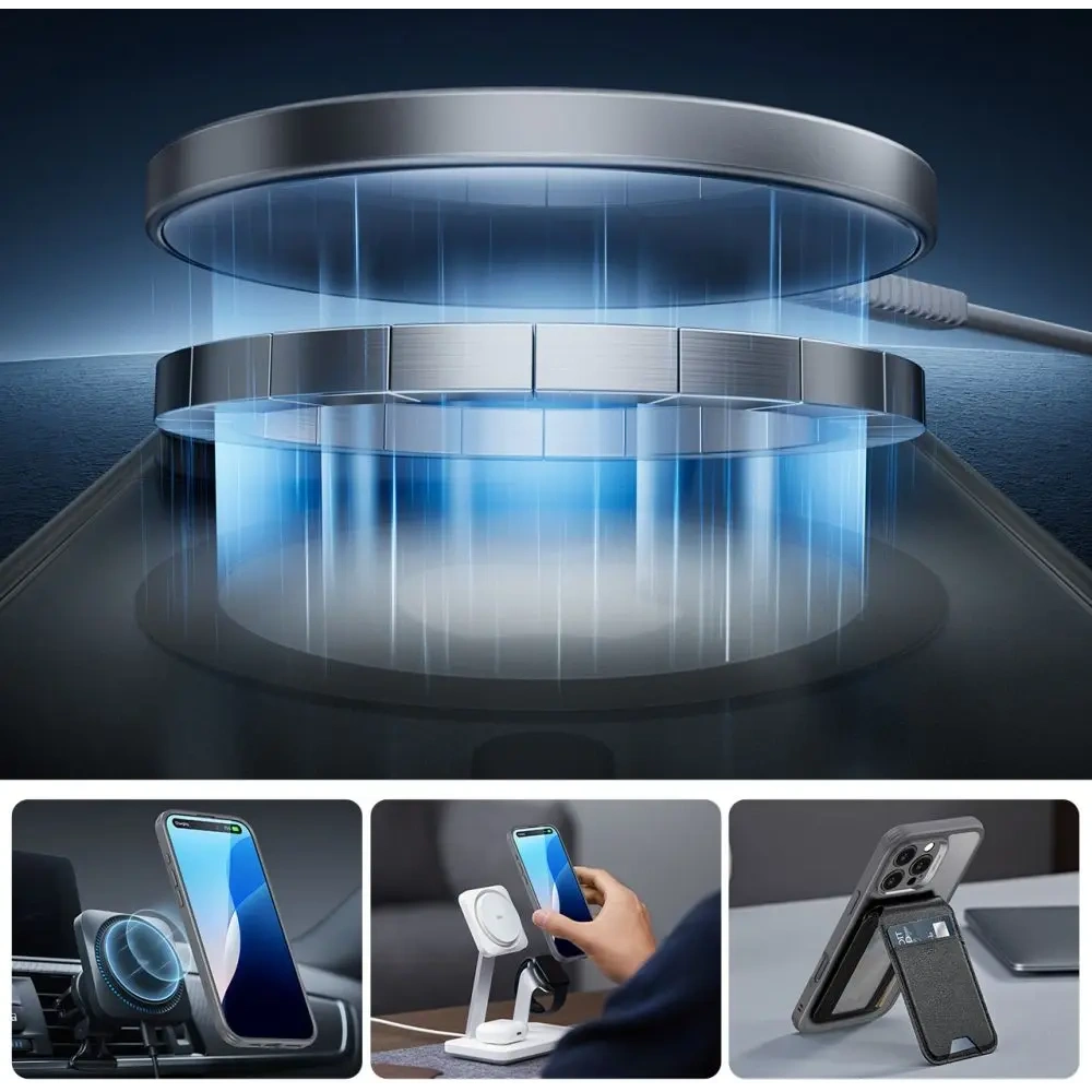 Etui + szkło  ESR Classic Pro Set Halolock MagSafe Apple iPhone 16 Pro Max Frosted Grey