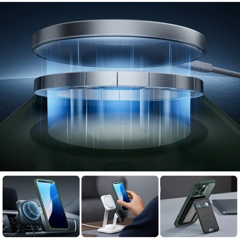 Etui + szkło  ESR Classic Pro Set Halolock MagSafe Apple iPhone 16 Pro Max Frosted Green