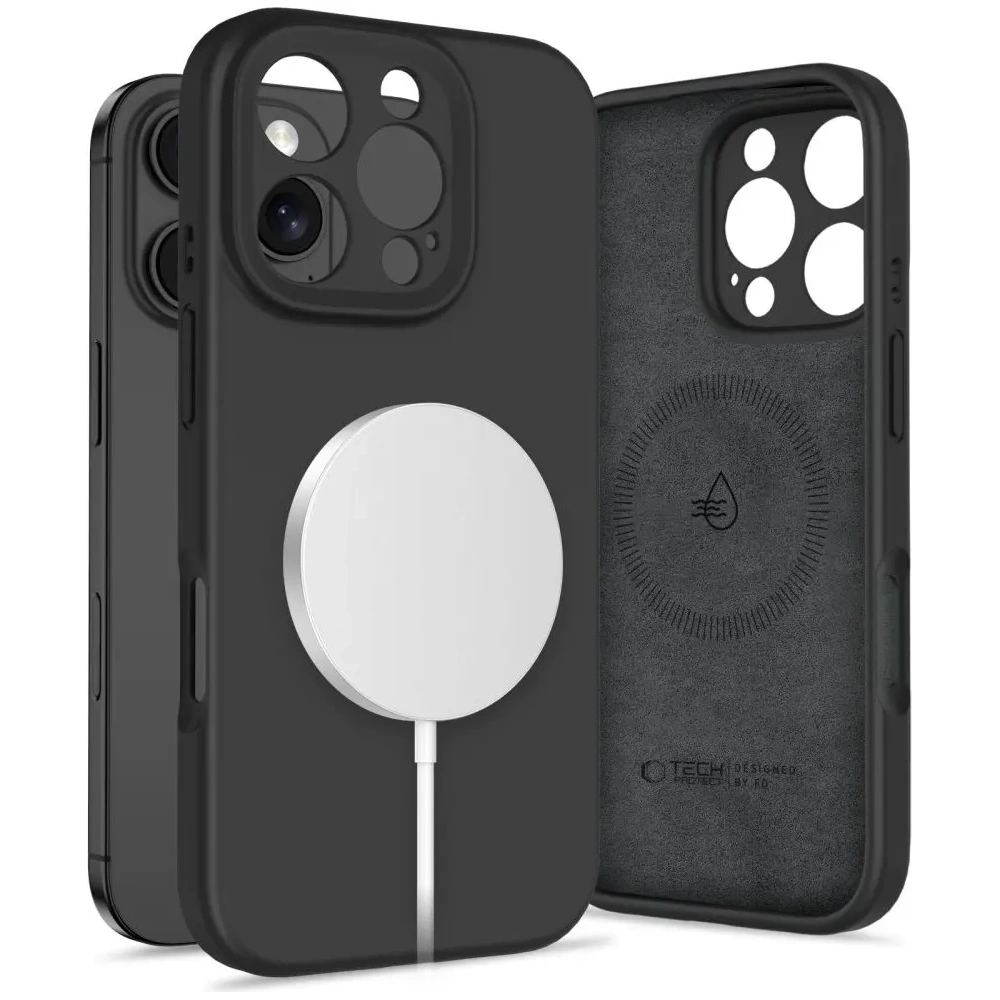 Etui Tech-Protect Liquid Silicone MagSafe Apple iPhone 16 Pro Max Black