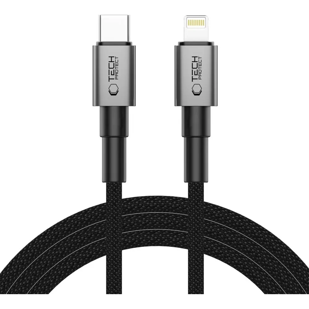 Kabel Tech-Protect Ultraboost DNA USB-C / Lightning Cable PD27W/3A 200cm Iron Grey