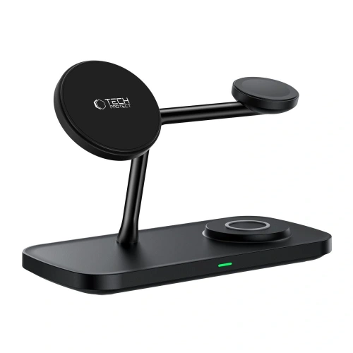 Kup Tech-Protect QI15W-A45 3in1 Magnetic MagSafe Wireless Charger Schwarz - THP3732 - {ean13} - Sklep Home Screen