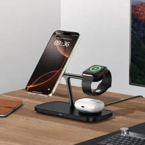 Kup Ładowarka bezprzewodowa Tech-Protect QI15W-A45 3in1 Magnetic MagSafe Wireless Charger Black - THP3732 - {ean13} - Sklep Home Screen
