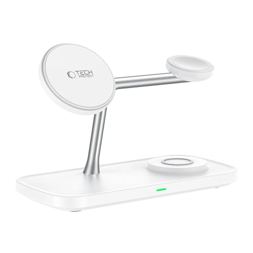 Kup Tech-Protect QI15W-A45 3in1 Magnetic Încărcător Wireless MagSafe Alb - THP3733 - {ean13} - Sklep Home Screen