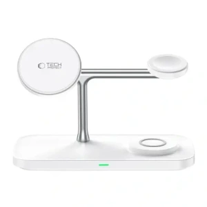 Kup Ładowarka bezprzewodowa Tech-Protect QI15W-A45 3in1 Magnetic MagSafe Wireless Charger White - THP3733 - {ean13} - Sklep Home Screen