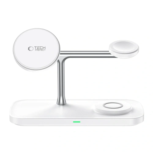 Kup Bezdrátová nabíječka Tech-Protect QI15W-A45 3in1 Magnetic MagSafe Wireless Charger Bílá - THP3733 - {ean13} - Sklep Home Screen