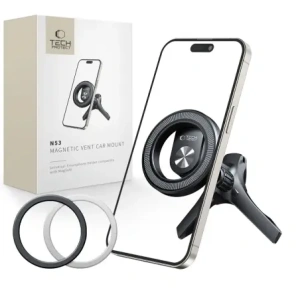Kup Uchwyt samochodowy do kratki Tech-Protect N53 Magnetic MagSafe Stable Vent Car Mount Black - THP3734 - {ean13} - Sklep Home Screen