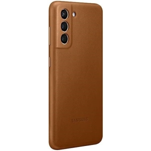 Kup [OUTLET] Etui Samsung Galaxy S21+ Plus EF-VG996LA brązowy/brown Leather Cover - OT-838 - {ean13} - Sklep Home Screen