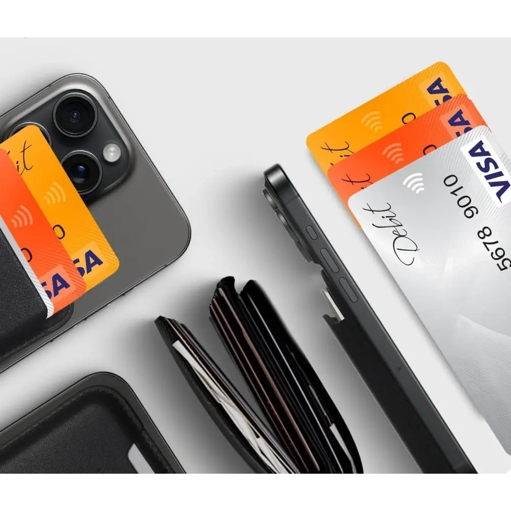 Magnetyczne etui na karty Tech-Protect MagWallet MagSafe Universal Magnetic Card Holder Navy Blue