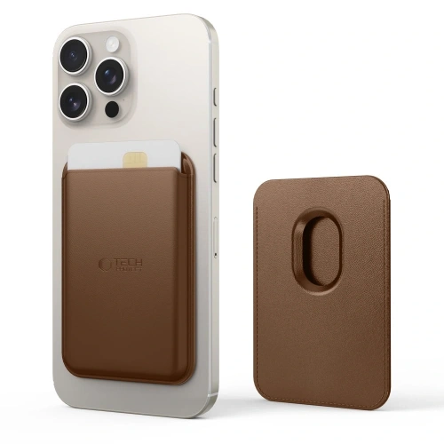Kup Magnetyczne etui na karty Tech-Protect MagWallet MagSafe Universal Magnetic Card Holder Brown - THP3736 - {ean13} - Sklep Home Screen