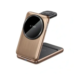 Kup Ładowarka bezprzewodowa Tech-Protect QI15W-A42 3in1 Magnetic MagSafe Wireless Charger Desert Gold - THP3738 - {ean13} - Sklep Home Screen