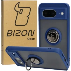 Kup Bizon Case Hybrid Ring Google Pixel 8 fumurie cu un cadru albastru marin - BIZ8052 - {ean13} - Sklep Home Screen