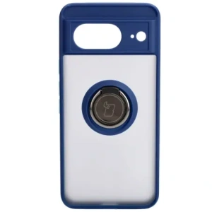 Kup Bizon Case Hybrid Ring Google Pixel 8 rauchig mit einem navyblauen Rahmen - BIZ8052 - {ean13} - Sklep Home Screen