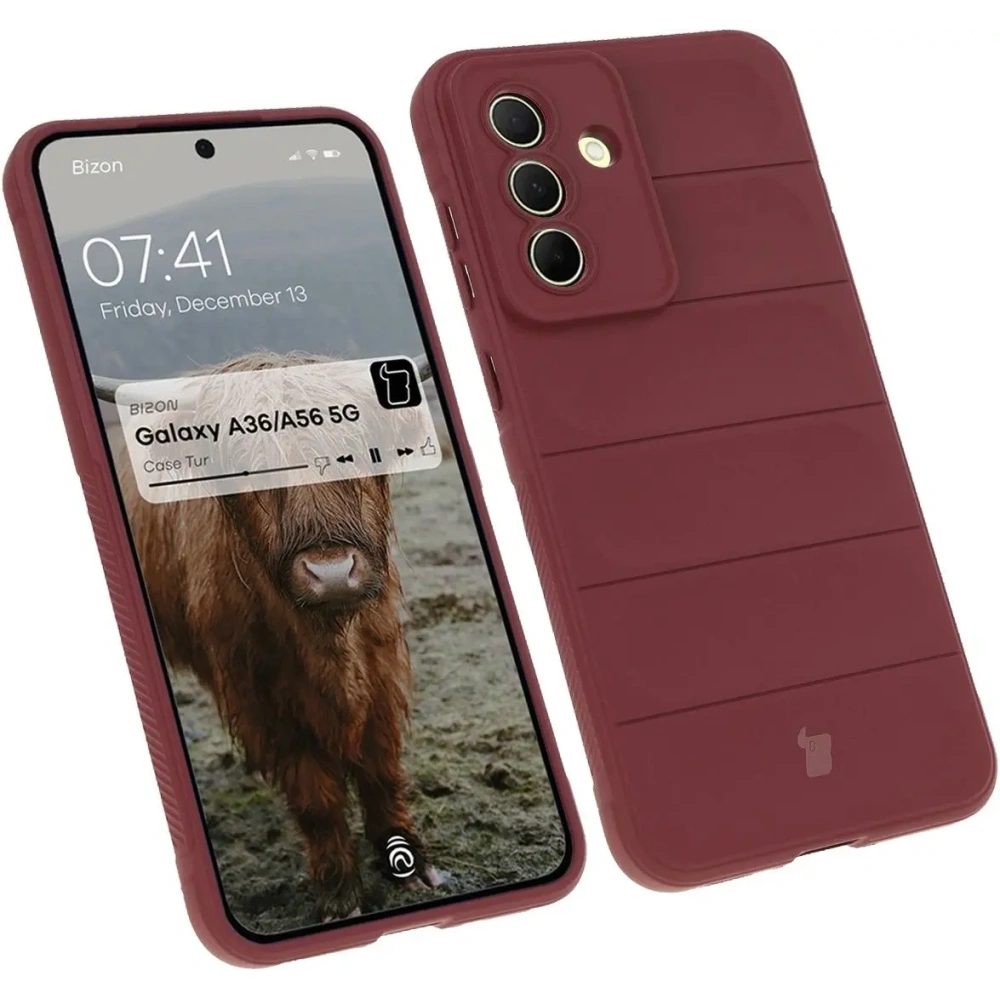 Pancerne etui Bizon Case Tur do Samsung Galaxy A36 5G / A56 5G ciemnofioletowe
