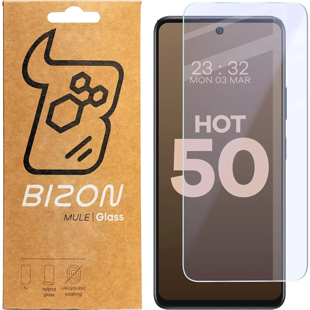 Elastyczne szkło hybrydowe Bizon Glass Mule do Infinix Hot 50 5G
