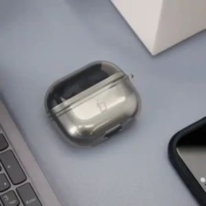 Kup Elastyczne etui z karabińczykiem Bizon Case Headphone Clear do Samsung Galaxy Buds 3/3 Pro przeźroczysto-czarne - BIZ8062 - {ean13} - Sklep Home Screen