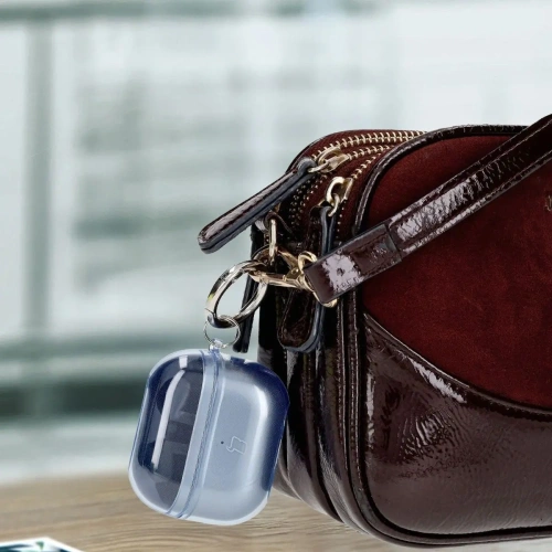 Kup Elastyczne etui z karabińczykiem Bizon Case Headphone Clear do Samsung Galaxy Buds 3/3 Pro przeźroczysto-niebieskie - BIZ8063 - {ean13} - Sklep Home Screen