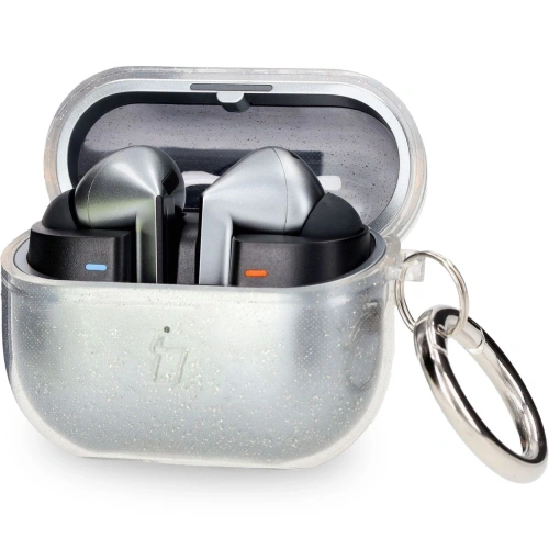 Kup Elastické pouzdro s karabinou Bizon Case Headphone Clear pro Samsung Galaxy Buds 3/3 Pro průhledné s třpytkami - BIZ8066 - {ean13} - Sklep Home Screen