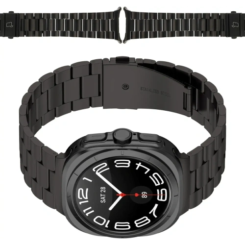 Kup Bizon Strap Watch Aura Samsung Galaxy Watch Ultra 47 mm schwarz - BIZ8072 - {ean13} - Sklep Home Screen