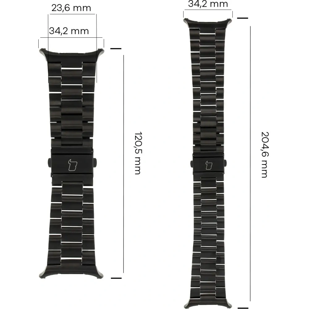 Pasek ze stali nierdzewnej Bizon Strap Watch Aura do Samsung Galaxy Watch Ultra 47 mm czarny