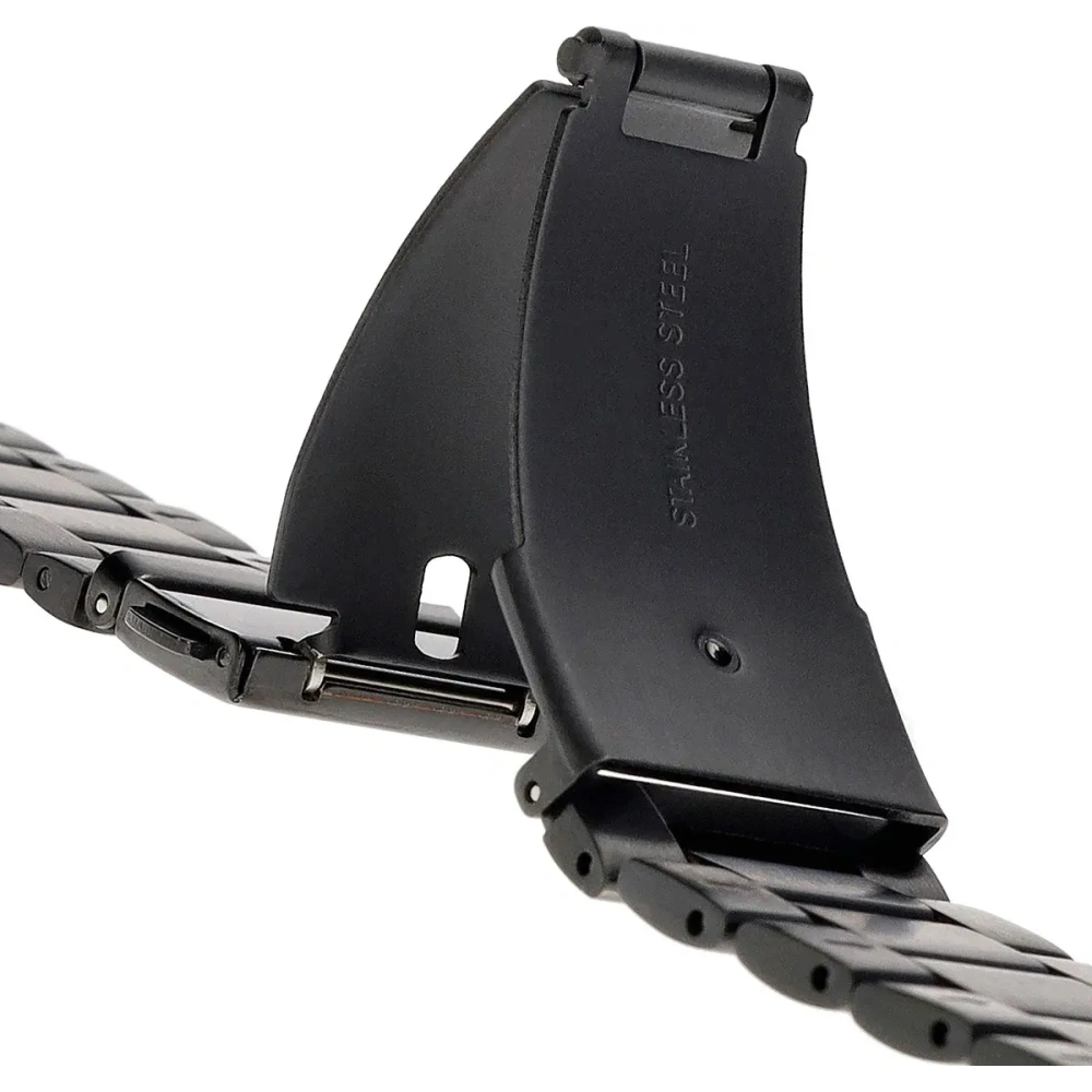 Pasek ze stali nierdzewnej Bizon Strap Watch Aura do Samsung Galaxy Watch Ultra 47 mm czarny