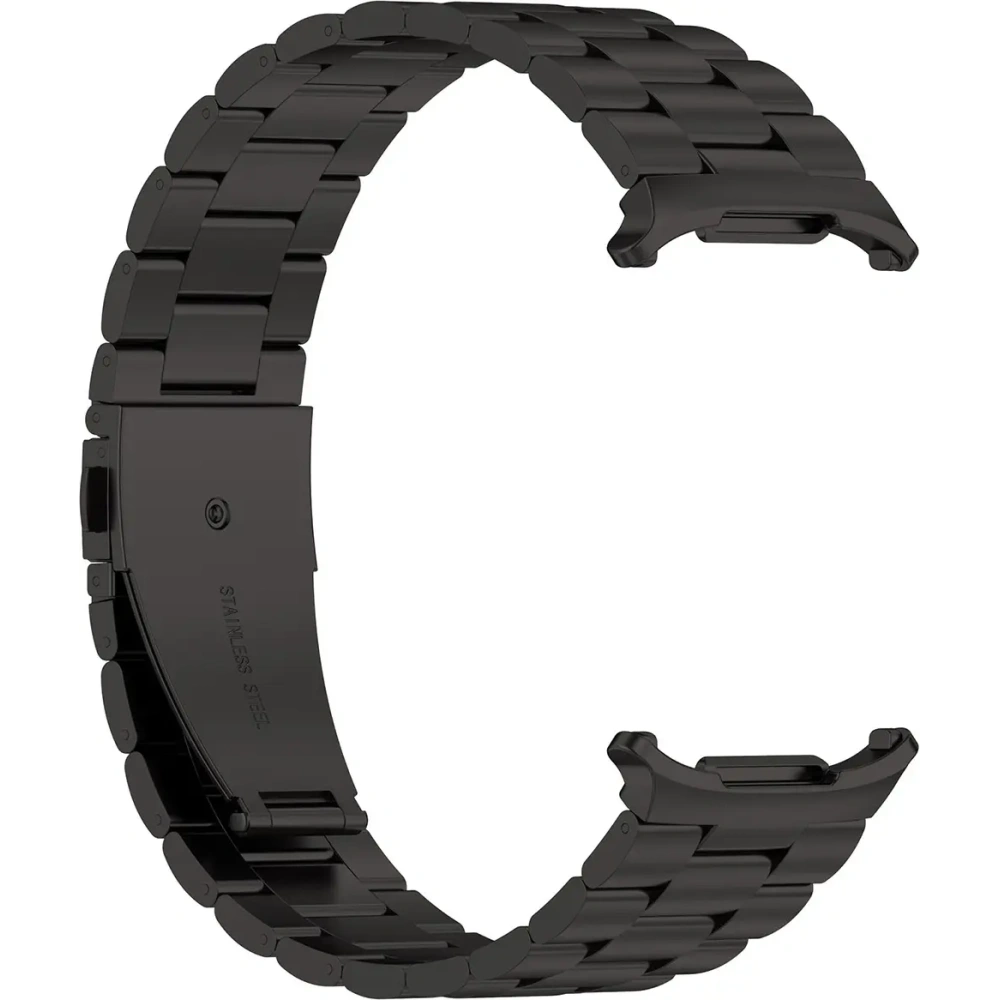 Pasek ze stali nierdzewnej Bizon Strap Watch Aura do Samsung Galaxy Watch Ultra 47 mm czarny