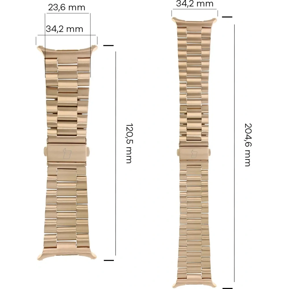 Pasek ze stali nierdzewnej Bizon Strap Watch Aura do Samsung Galaxy Watch Ultra 47 mm różowozłoty