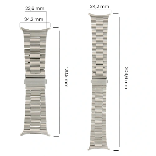 Kup Pasek ze stali nierdzewnej Bizon Strap Watch Aura do Samsung Galaxy Watch Ultra 47 mm srebrny - BIZ8074 - {ean13} - Sklep Home Screen