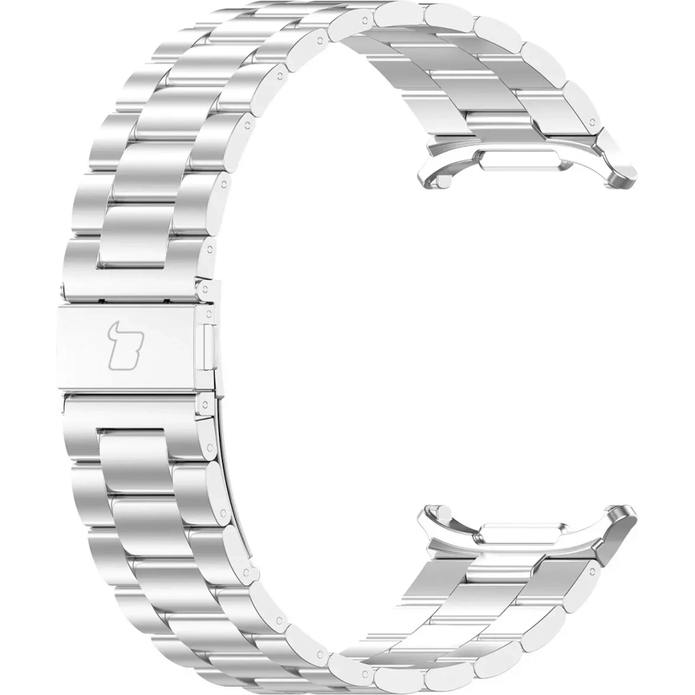 Pasek ze stali nierdzewnej Bizon Strap Watch Aura do Samsung Galaxy Watch Ultra 47 mm srebrny