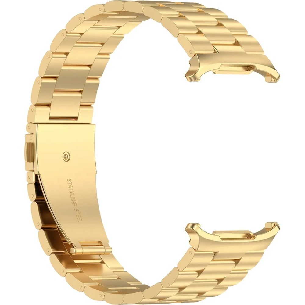 Pasek ze stali nierdzewnej Bizon Strap Watch Aura do Samsung Galaxy Watch Ultra 47 mm złoty