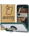 Bizon Case Hybrid Ring Samsung Galaxy A26 5G rauchig mit einem dunkelgrünen Rahmen