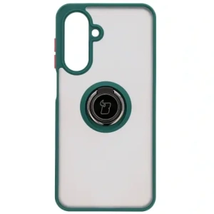 Kup Bizon Case Hybrid Ring Samsung Galaxy A26 5G rauchig mit einem dunkelgrünen Rahmen - BIZ8080 - {ean13} - Sklep Home Screen