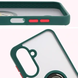 Kup Bizon Case Hybrid Ring Samsung Galaxy A26 5G rauchig mit einem dunkelgrünen Rahmen - BIZ8080 - {ean13} - Sklep Home Screen
