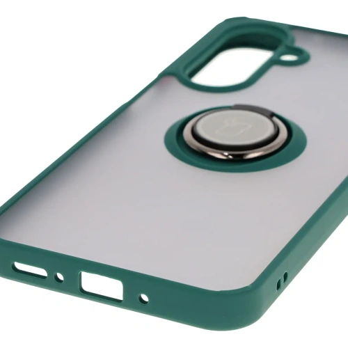 Kup Etui z uchwytem na palec Bizon Case Hybrid Ring do Samsung Galaxy A26 5G kouřové s tmavě zeleným rámem - BIZ8080 - {ean13} - Sklep Home Screen