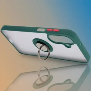 Kup Bizon Case Hybrid Ring Samsung Galaxy A26 5G rauchig mit einem dunkelgrünen Rahmen - BIZ8080 - {ean13} - Sklep Home Screen