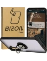 Etui s úchopem na prst Bizon Case Hybrid Ring pro Samsung Galaxy A26 5G kouřové s černým rámečkem
